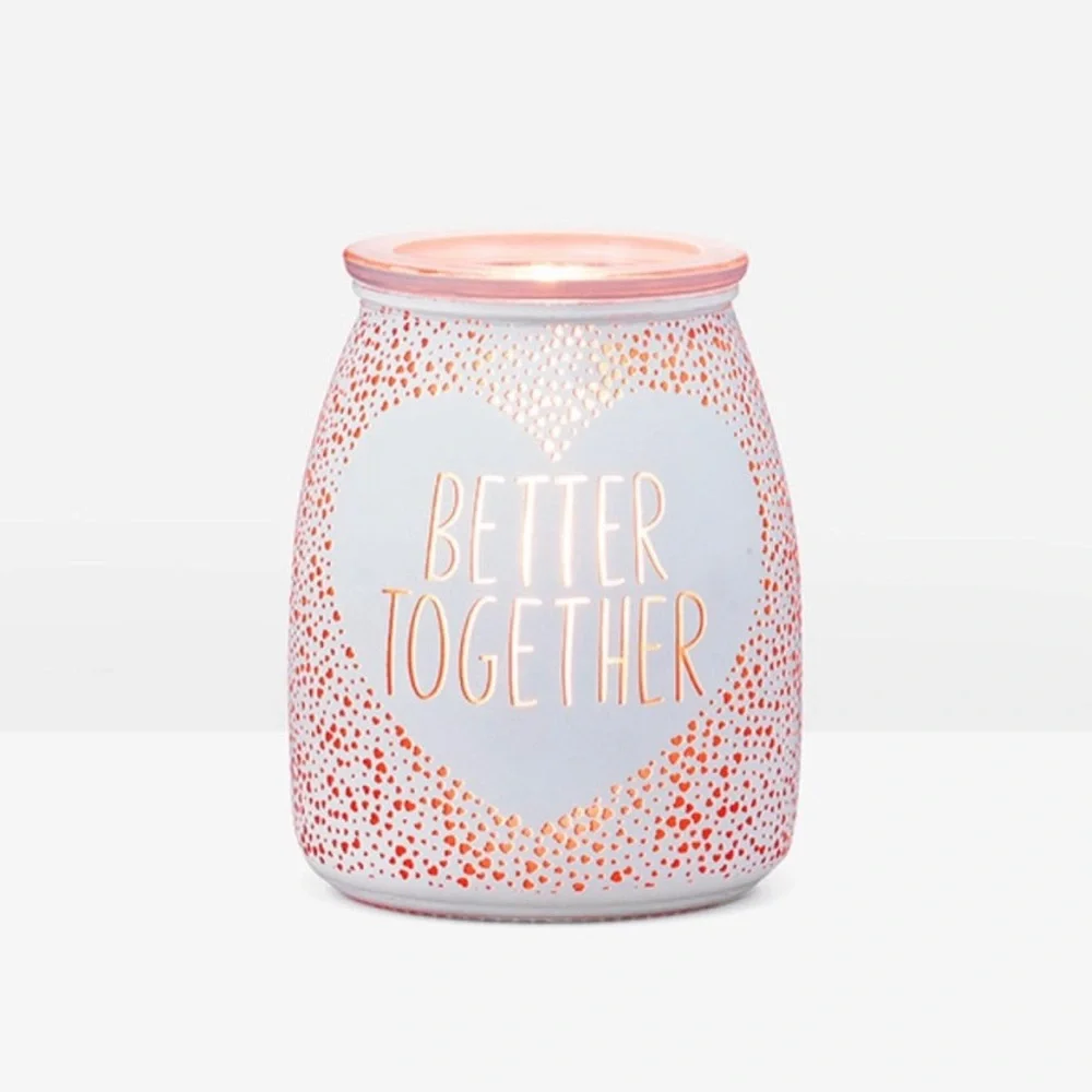 ❤️ SCENTSY Better Together Wax Candle Warmer Heart Love Valentine’s Decor Pink - Picture 3 of 5